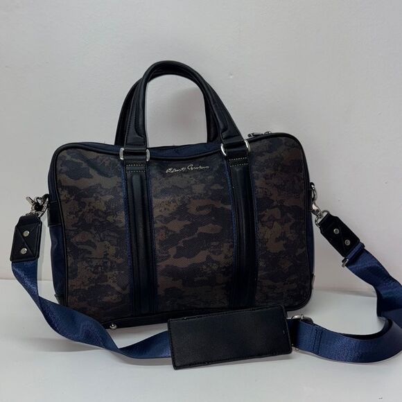 🔥Robert Graham black and Blue Laptop Bag with Sophisticated Design New - Picture 1 of 9